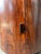 1950s Harvey Probber Style Rosewood Drum Side Table / Bar Cabinet With Silver Wave Marble Top For Sale - Image 5 of 11