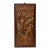 Chinese Vintage Wood Red Golden Relief Carving Wall Hanging Art Plaque For Sale