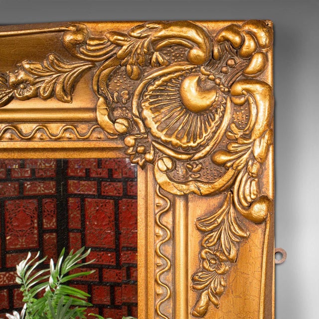 1970s 1970s Large Vintage Giltwood Decorative Mirror For Sale - Image 5 of 10