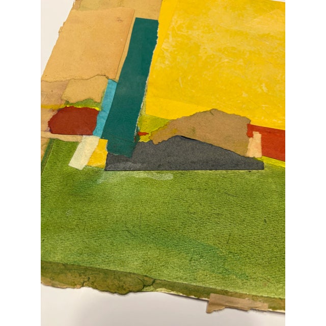 Mid-Century Modern Barbara Beck 1965 Paper and Paint Collage For Sale - Image 3 of 5