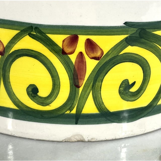 Ceramic Vintage Hand Painted Umbrella Stand - Made in Spain For Sale - Image 7 of 9