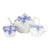 Shelley “Dainty Blue” Bone China Tea Set , 3 Pc For Sale