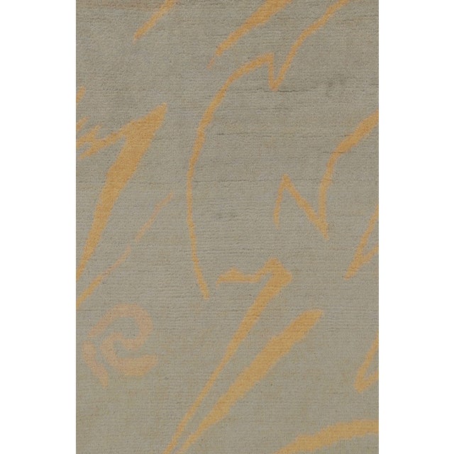 Rug & Kilim’s French Art Deco Style Rug in Beige With Gold Curving Patterns For Sale In New York - Image 6 of 8