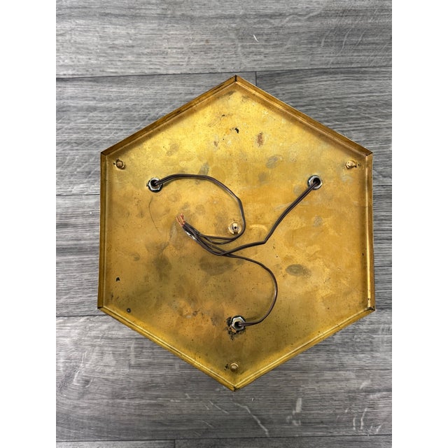 Vintage Italian Hexagonal Ceiling Lamp, 1950s For Sale - Image 9 of 11