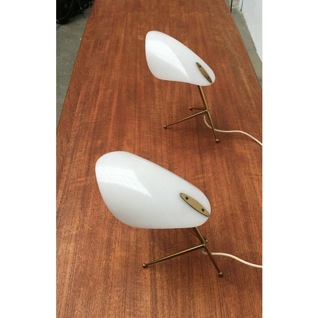 Gold Mid-Century German Acryl and Brass Tripod Table Lamp from Cosack, 1960s, Set of 2 For Sale - Image 8 of 18