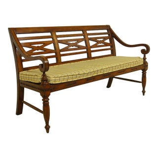 Bahamian Style Mahogany Plantation Bench For Sale