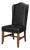Leather Wingback Dining Chairs in Black, Sets of 2 For Sale