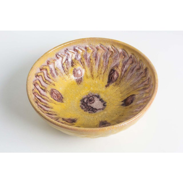 Guido Gambone Yellow Ceramic Bowl, Italy, C. 1950s For Sale In Chicago - Image 6 of 8