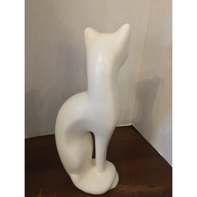 1960s Mid Century White Cat Figurine For Sale - Image 4 of 11