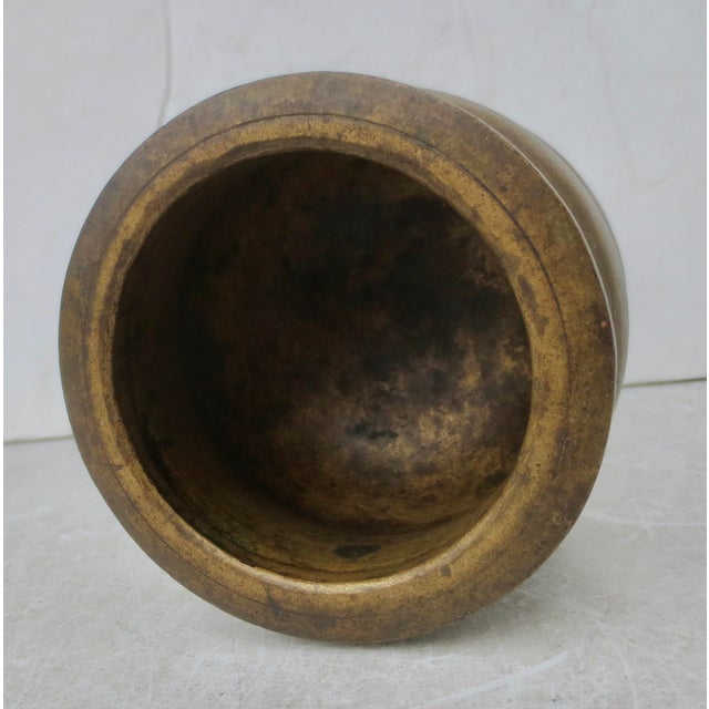 Antique Bronze Mortar For Sale - Image 4 of 6