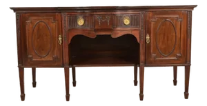 Antique French Regency Louis XVI Carved Mahogany Sideboard or Bar Cabinet