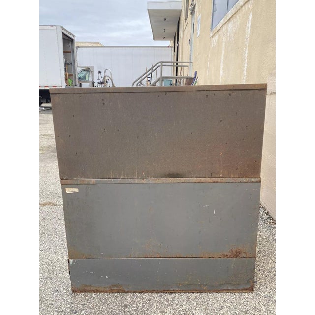 Vintage Cole Steel Metal Industrial Stacking Flat File Map Cabinet W/ 10 Drawers For Sale - Image 11 of 12