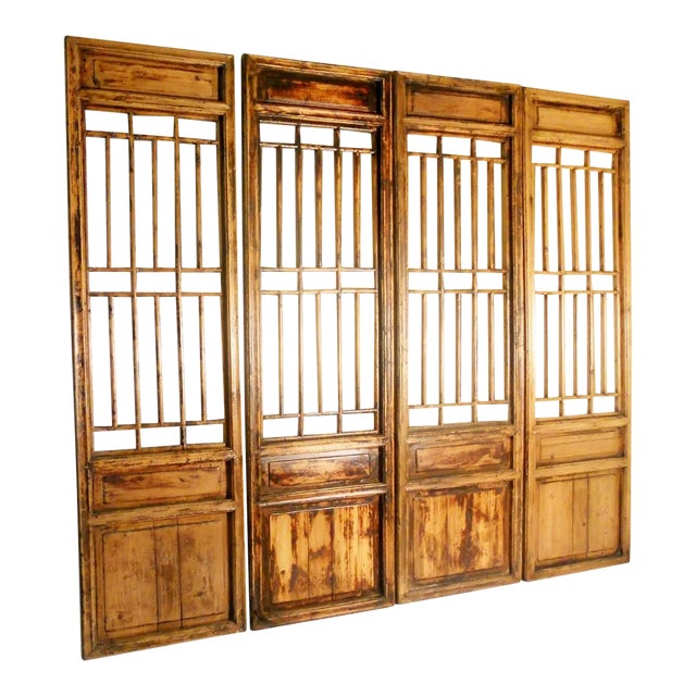 Early 19th Century Antique Chinese Screen Panels, - a Pair For Sale