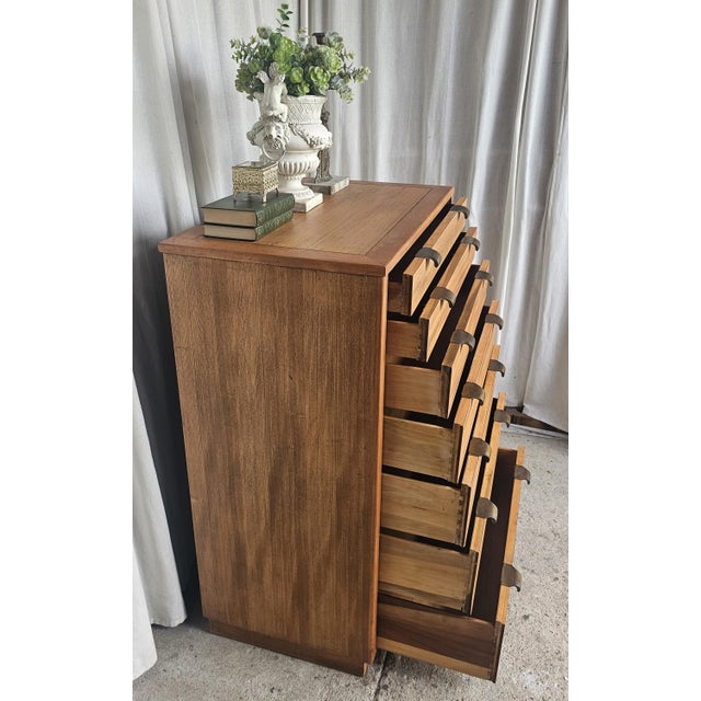 Vintage Tall Dresser, Drexel Precedent Collection by Edward Wormley, Mid Century Modern Chest of Drawers For Sale - Image 11 of 18