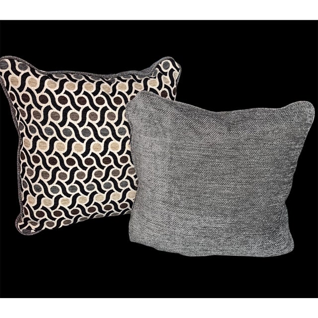 Finishing Touch Geometric Throw Pillows- a Pair For Sale In Dallas - Image 6 of 8