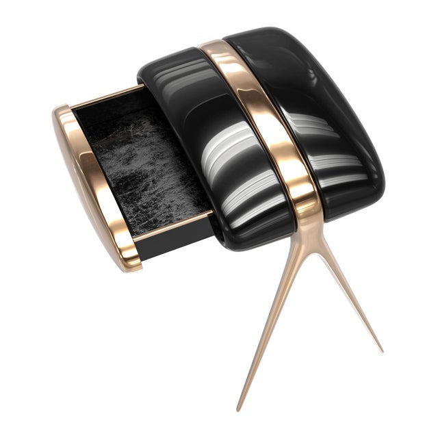 Metal "Utopia" Console & Credenza With Bronze and Stainless Steel, Handcrafted For Sale - Image 7 of 7