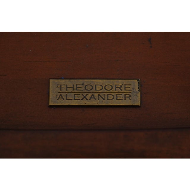 Theodore Alexander Leather Top Mahogany Faux Book Desk For Sale - Image 17 of 18