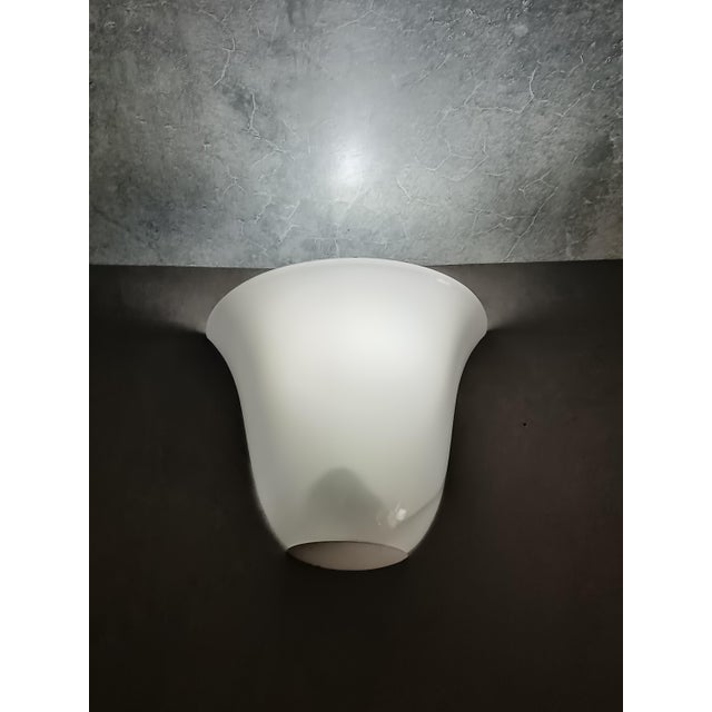 White Half-Bell Wall Sconces in Opaline Glass, France, 1970, Set of 2 For Sale - Image 8 of 10