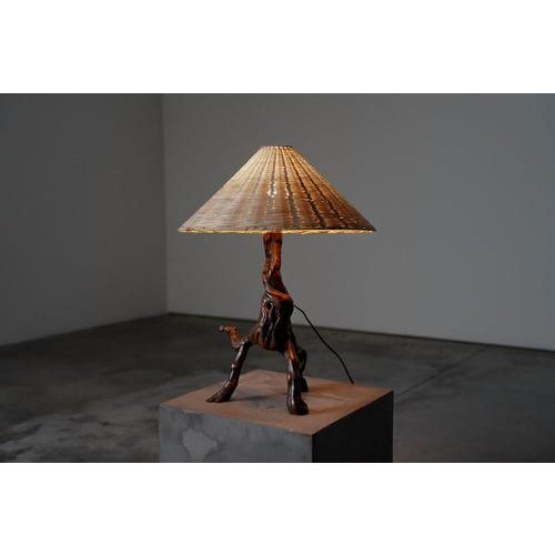 Grape Wood Table Lamp, France, 1960s For Sale - Image 3 of 10