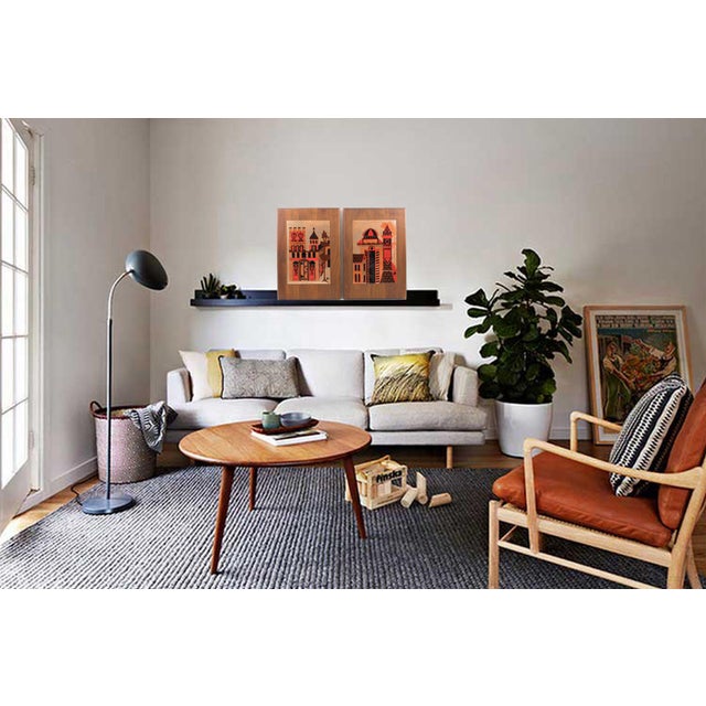 Judith Daner Enamel Artwork Wall Panel Cityscape, a pair For Sale - Image 16 of 17