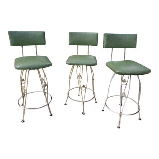 Mid-Century Woodard Bar Stools- Set of 3 For Sale