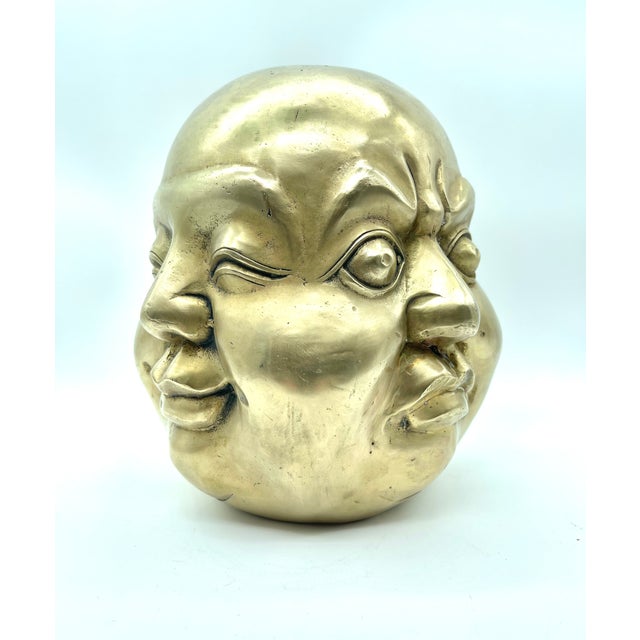 Superb bronze statue representing Buddha with four faces, a rare piece imbued with spirituality, ideal for lovers of Asian...