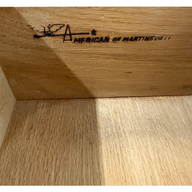 Mid-Century Modern American of Martinsville Accord Walnut Drop-Leaf Desk For Sale - Image 12 of 12