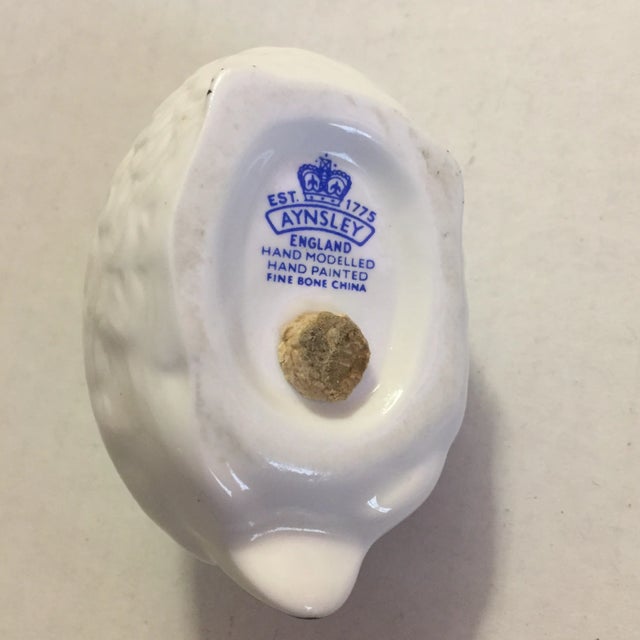 White Mid-Century John Aynsley English Bone China Salt Shaker For Sale - Image 8 of 11