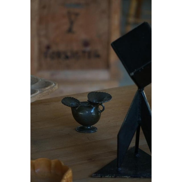 1930s Art Deco Scandinavian Danish Model D‑118 Diskometal Vase from Just Andersen, 1930s For Sale - Image 5 of 16