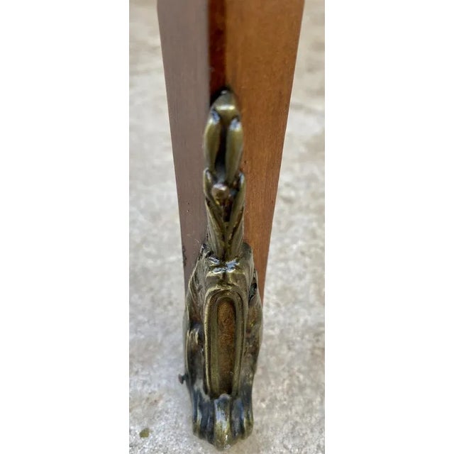 French Marquetry Bronze Ormolu Mounted Center or Coffee Table, 1920s For Sale - Image 10 of 12
