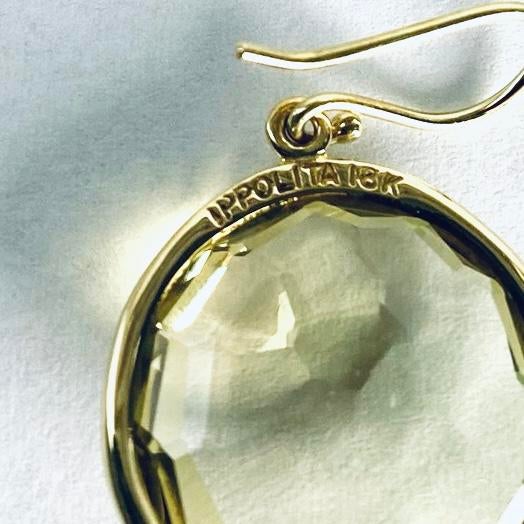 18k Gold Large Green Prasiolite Drop Earrings From Ippolita Lollipop Collection, A Pair For Sale - Image 4 of 11