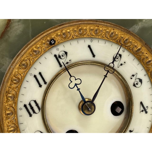 Mantel Set in Onyx, France, 1920, Set of 3 For Sale - Image 10 of 18