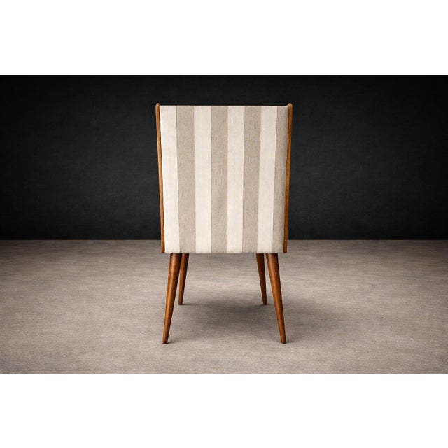 Brazilian Modern Set of Eight Dining Chairs in Caviúna Wood & Fabric, Giuseppe Scapinelli, Brazil, 1950s For Sale - Image 18 of 18