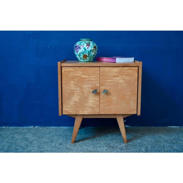 Rockabilly Style Bedside Table with Compass Legs, 1950s For Sale - Image 12 of 12