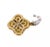 Contemporary H.Stern 18k Two Tone Diamond Blue Enamel Gold Flower Pendant For Sale - Image 3 of 4