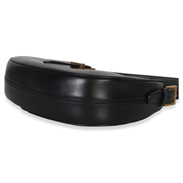 Animal Skin Black Smooth Calfskin Le Fermoir Hobo For Sale - Image 7 of 8