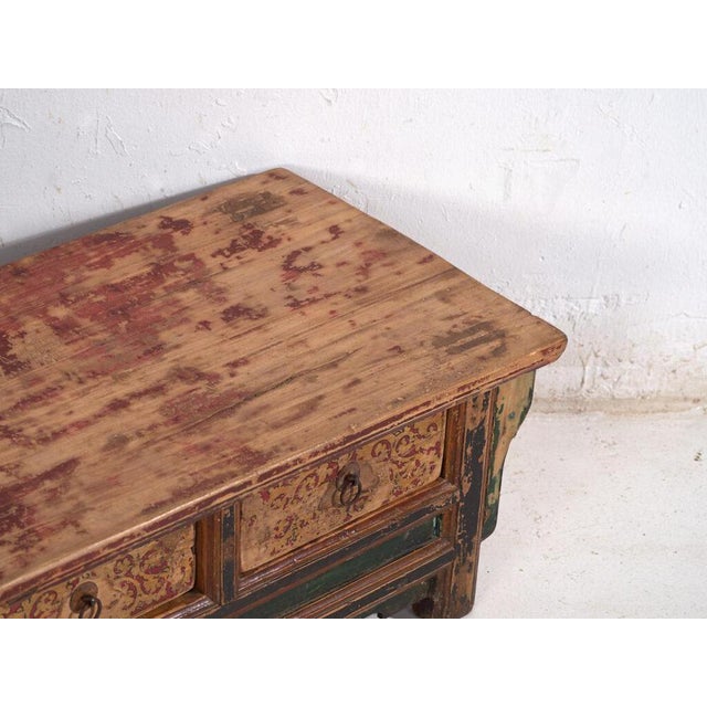 Polychrome Shanxi Kang Table For Sale - Image 4 of 13