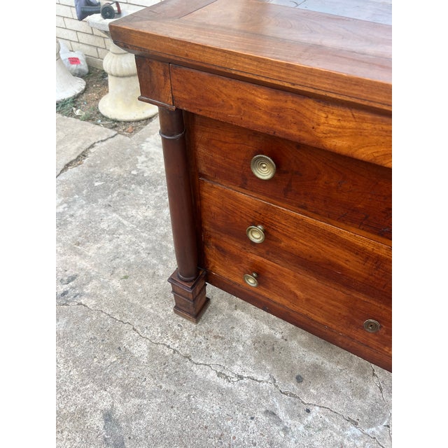 French 19th Century Empire Solid Walnut Chest of Drawers / Commode For Sale - Image 10 of 12
