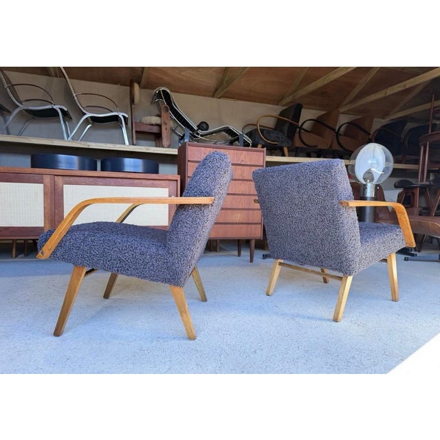 Set of Mid-Century Brussels Expo 58 Armchairs by Jiří Jiroutek for Jitona, 1960s For Sale - Image 9 of 15