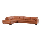 A French Roche Bobois Leather Sectional Sofa. For Sale