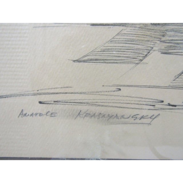 1980s Anatole Krasnyansky Seriolithograph the Vrotslav Signed Hand Watercolored Print, Framed For Sale - Image 9 of 11