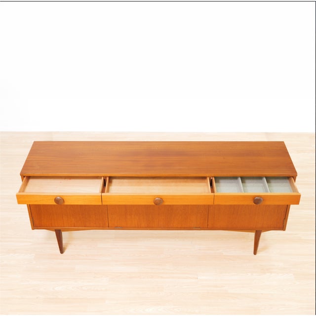 Brown Mid Century Elliots of Newbury Teak Sideboard, England, 1960s For Sale - Image 8 of 10
