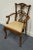 Vintage Traditional Style Ribbon Back Dining Arm Chair For Sale - Image 4 of 11