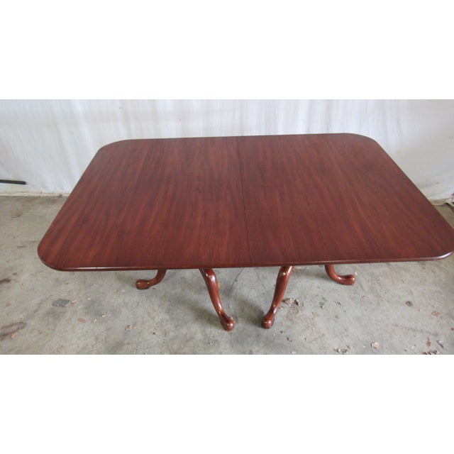 Item: Henkel Harris Dining Room Table Details: Cherry Great Designer Look/Quality Piece Double Pedestal Signed Henkel...