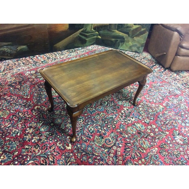 Statton Furniture Vintage Coffee Table, Queen Anne Coffee Table, Cherry Wood Table For Sale - Image 4 of 6