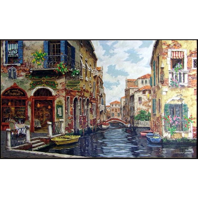Viktor Shvaiko "Dream of Venice" Hand Signed With Custom Frame For Sale - Image 4 of 5