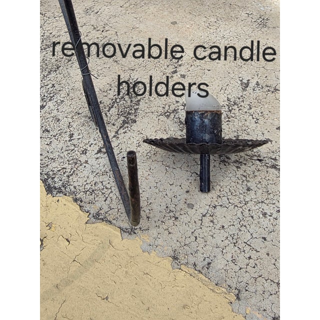 Iron and Glass Garden Chandelier For Sale - Image 9 of 13