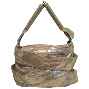 Fendi Gold Leather Wrapping StrapsShoulder Bag