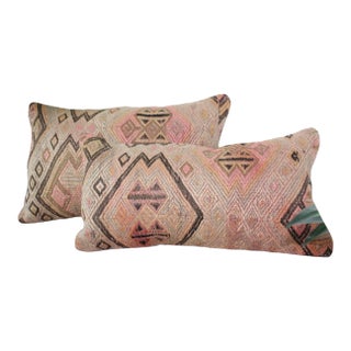 Turkish Kilim Pillow Covers ( Set of 2) - 12" X 20" For Sale