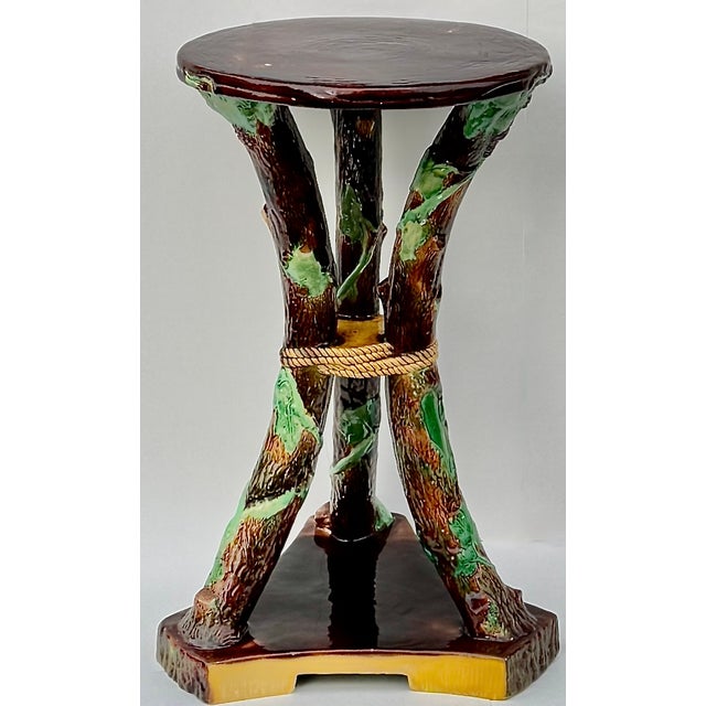 Mid 19th Century George Jones Majolica Tree-Form Garden Seat or Table Circa 1861 For Sale - Image 5 of 11